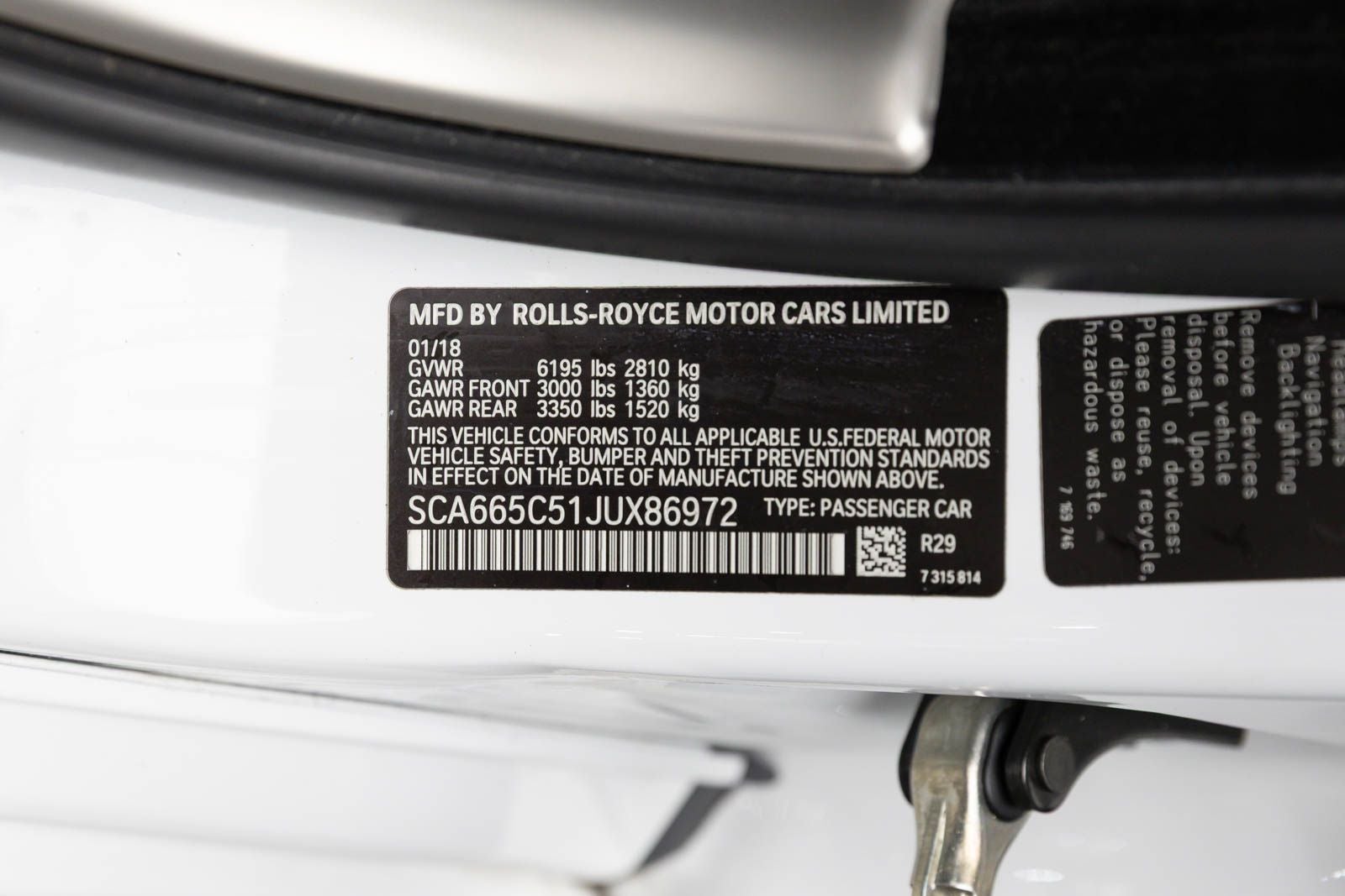 Rolls-Royce Wraith Coupé 2018