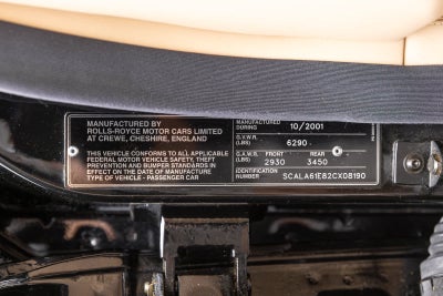 Rolls-Royce Silver Seraph de 4 puertas, berlina, de 2002