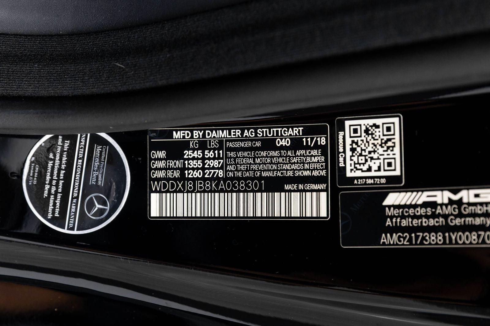 Mercedes-Benz AMG® S 63 de 2019 AMG® S 63