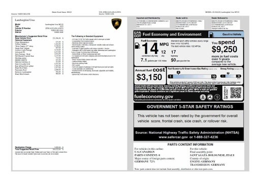 2022 Lamborghini Urus AWD
